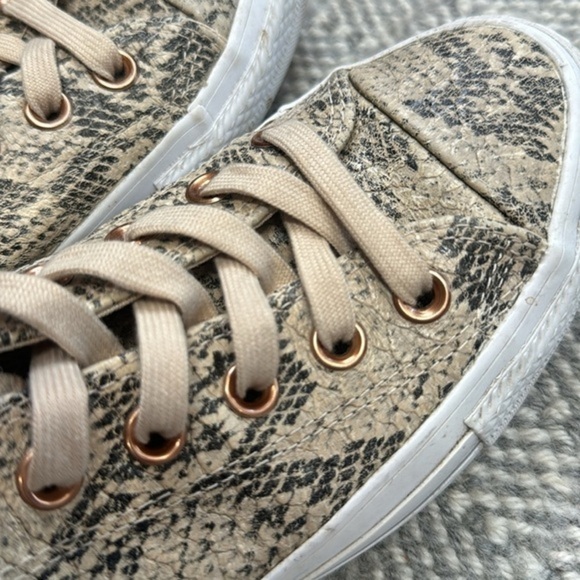 RARE CONVERSE CHUCK TAYLOR LIMITED EDITION SNAKE SKIN‎ PRINT Low Trainers SIZE 7 - Picture 6 of 6
